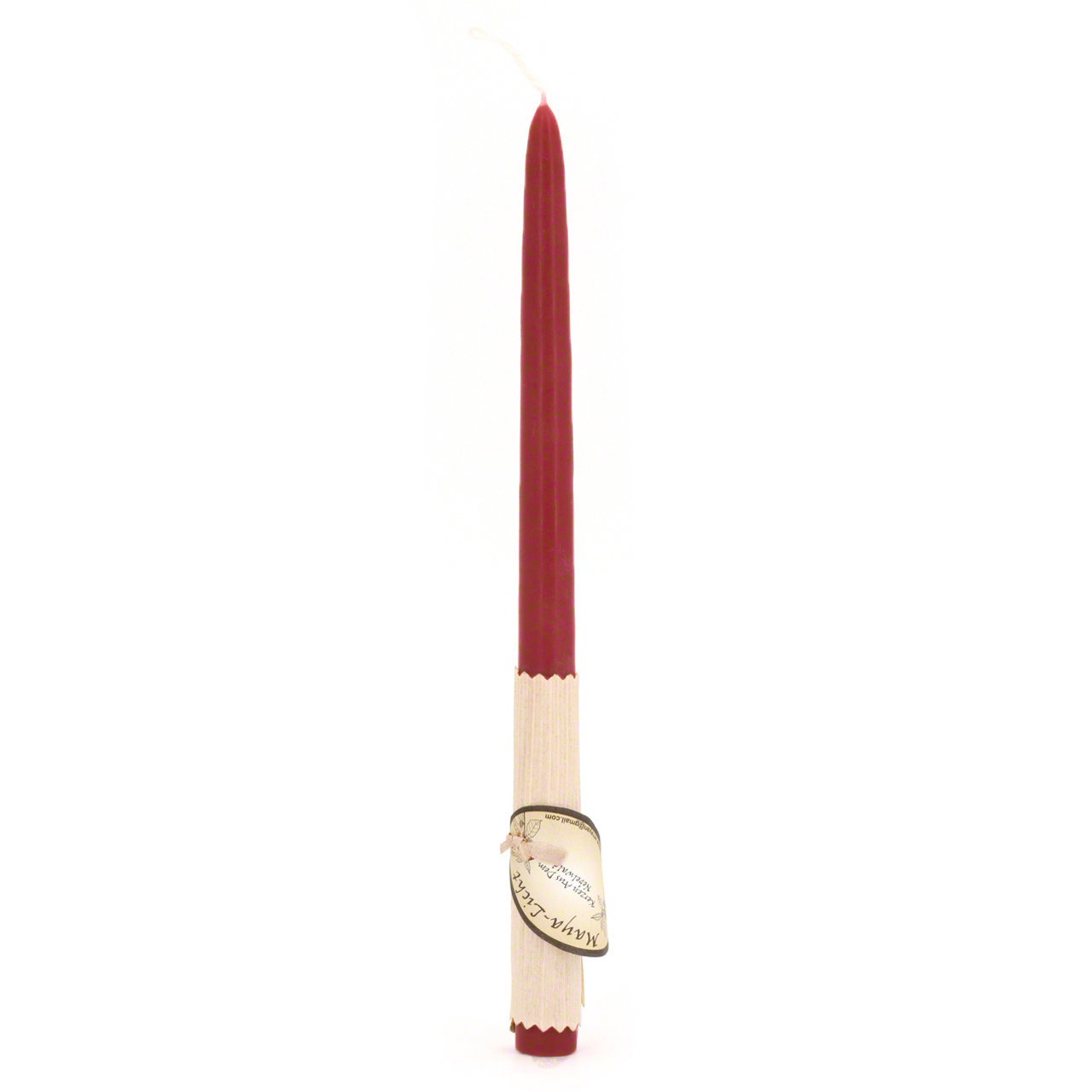 2x Maya Licht –Palmölfreie Kerze 27cm beerenrot