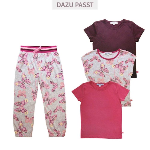 Leichte, lockere Jersey Hose Schmetterlinge