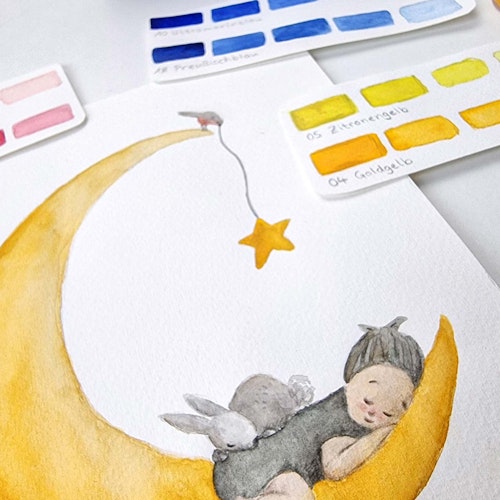 Aquarellfarben im Starter Paket – 6 Farben