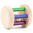 Vorschaubild Babyrassel Holz bunt – 6 cm