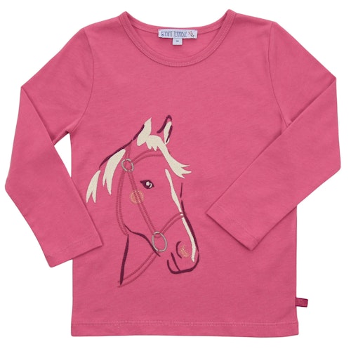 Langarmshirt Schmetterling-Stickerei