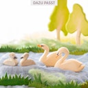 Vorschaubild Kleiner Schwan Holzfigur 3 cm hoch