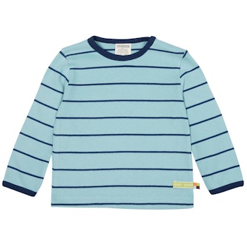 Dickeres Langarmshirt Streifen hellblau