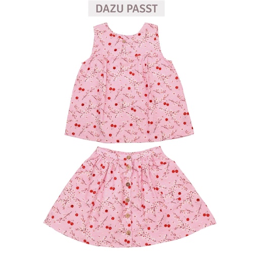 Musselin Bluse kurzarm Blumen