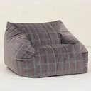 Vorschaubild Sessel Sitzsack für Kinder grau-blau - 72 x 75 x 42 cm