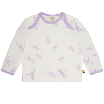 Leichtes Shirt langarm Libelle flieder