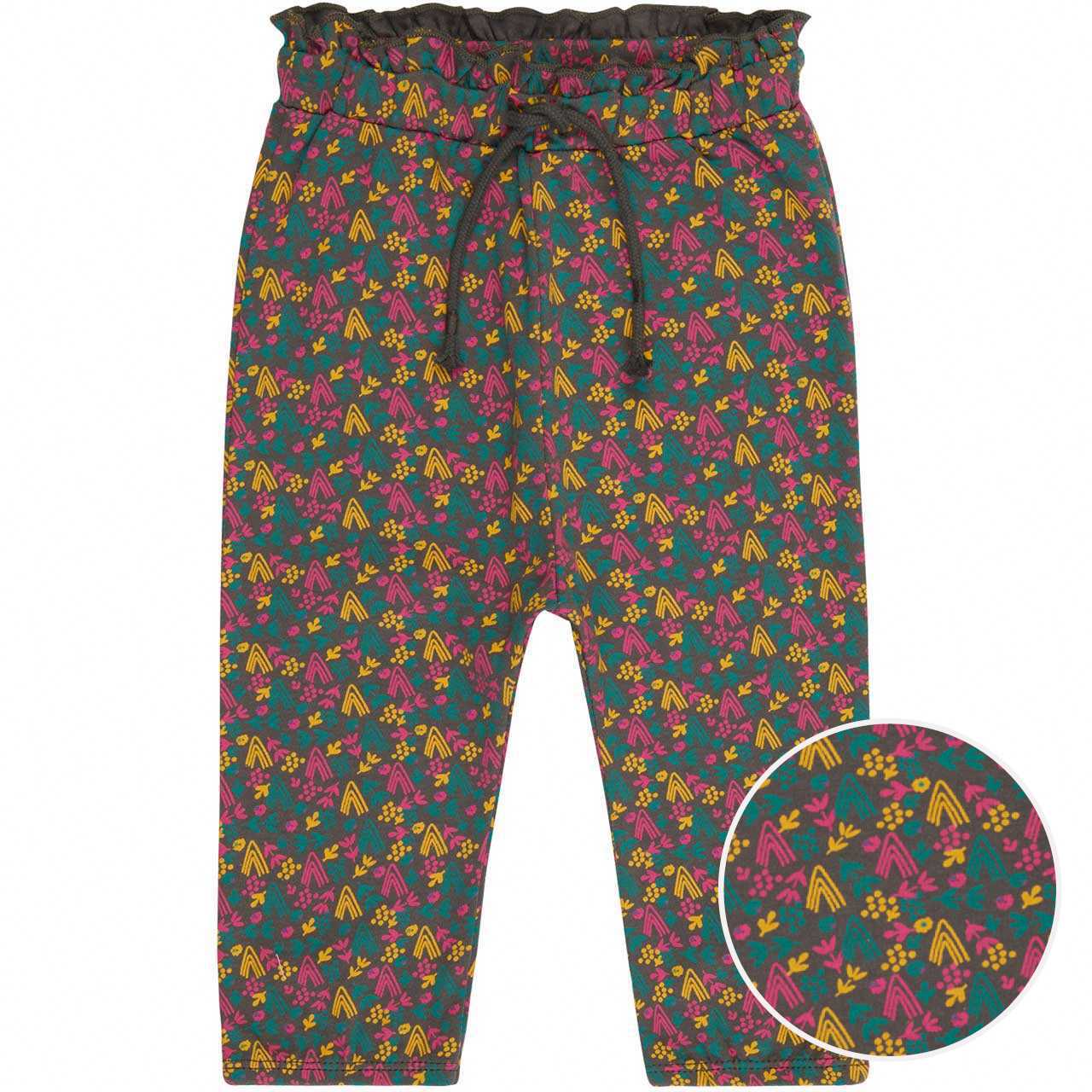 Lockere Interlock Babyhose Blumen