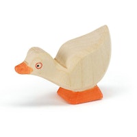 Gänseküken Kopf gesenkt Holzfigur 3,5 cm hoch