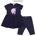 Vorschaubild Lockeres Kleid kurzarm Einhorn