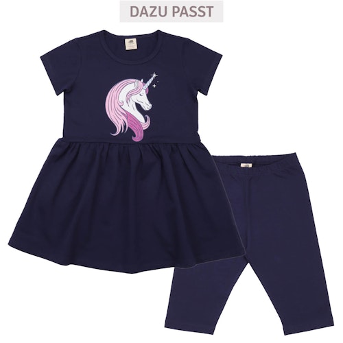 Lockeres Kleid kurzarm Einhorn