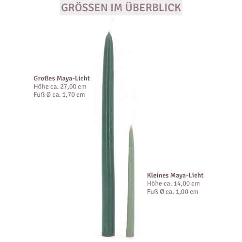 Maya Licht –Palmölfreie Kerzen 14cm 10er Set pastell