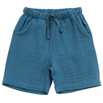 Leichte Musselin Bermuda jeansblau