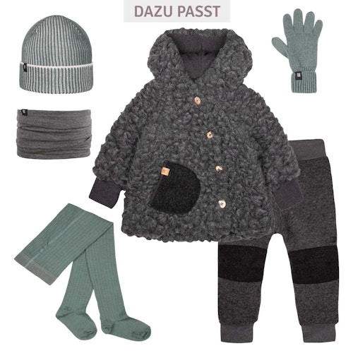 Wolle Plüsch-Mantel