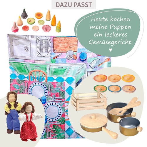 Veggies: 12 Gemüse Holzfiguren