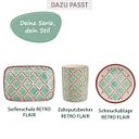 Vorschaubild Seifenschale RETRO FLAIR rechteckig aus Keramik