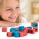 Vorschaubild Steckwürfel aus RE-Wood® 100teilig rot-blau ab 4 Jahre