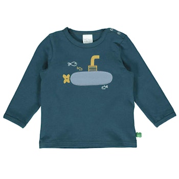 Dehnbares Langarmshirt U-Boot navy