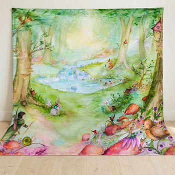 Spieltuch Bio-Baumwolle Magischer Wald 100 x 100 cm
