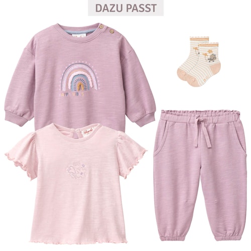 Weiche Sweathose Bündchen rosa