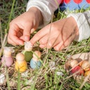 Vorschaubild Baby nins® - 6 Holzfiguren ab 3 Jahren inkl. Kokosschale