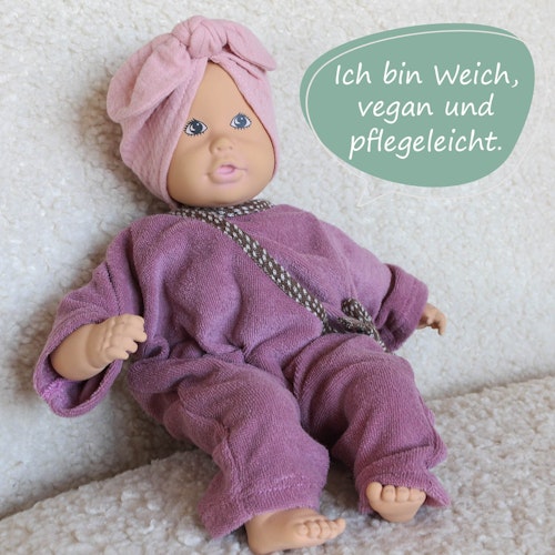 Weichkörperpuppe Naturkautschuk-Bio-Baumwolle 33 cm rosa