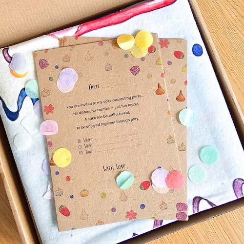 Spieltuch Bio-Baumwolle Kuchen + Deko von Grapat