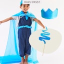 Vorschaubild Kleines Tanzband aus Seide Glockenblumen-blau 0,9 m