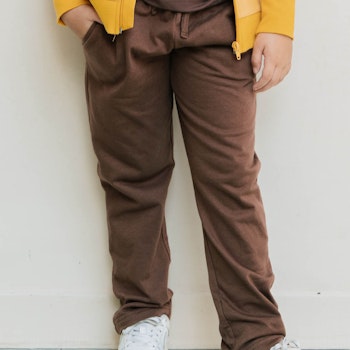 Sweathose braun mit Kordelzug und Bündchen