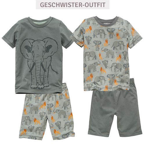 Schlafanzug People Wear Organic kurzarm Motiv