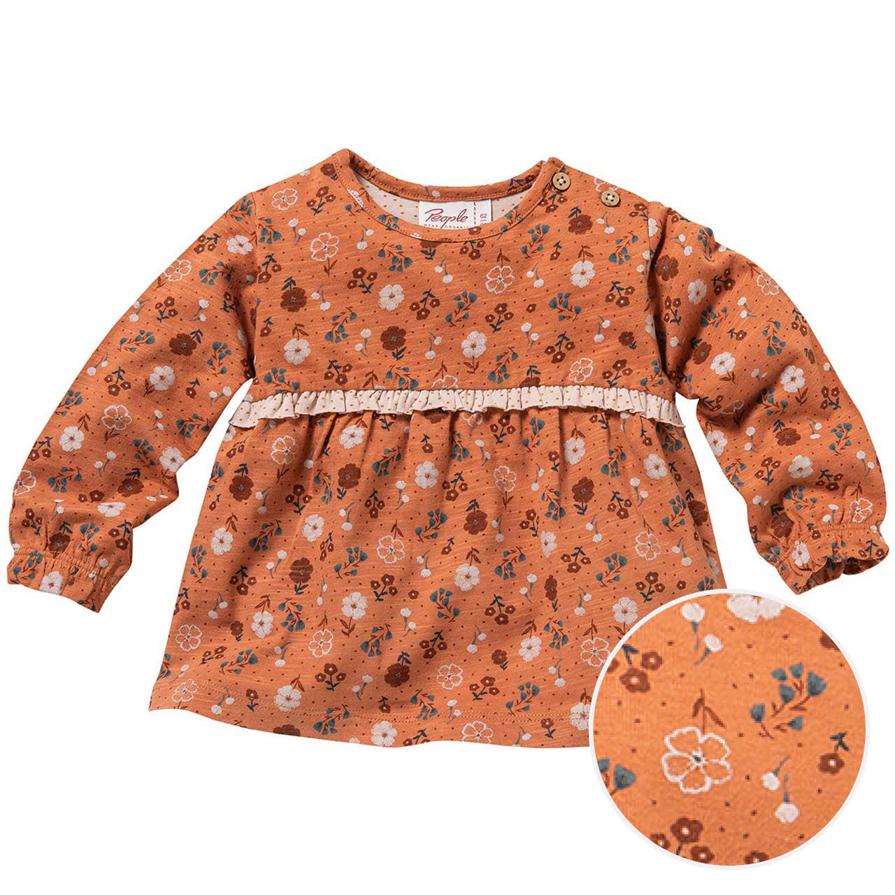 Lockeres Langarmshirt Blümchen