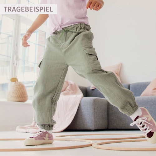 Leichte Musselin Cargohose