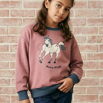 Sweatshirt Pferd rosa