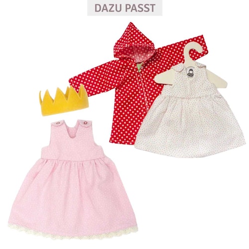 Bio Stoffpuppe Mädchen "Mascha" zum An- & Ausziehen 38 cm