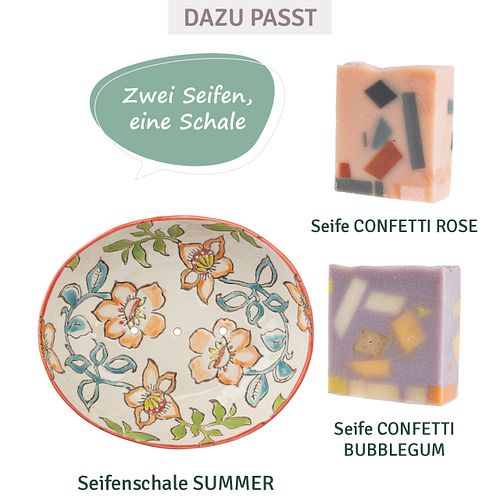 Konfetti Seife mit Rosengeranien und Mangoduft 100 g