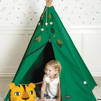Kinder Tipi Bio Baumwolle 135 x 135 x 150 cm grün