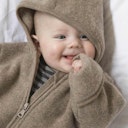 Vorschaubild Baby Overall mit Kapuze und Reißverschluss