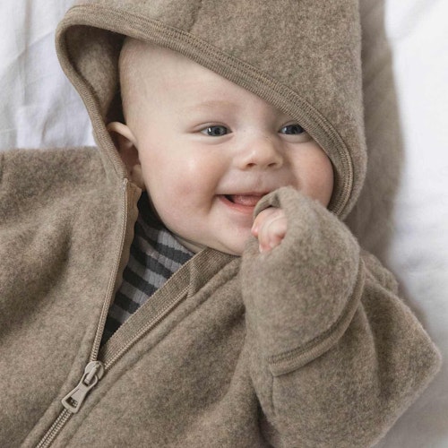 Baby Overall mit Kapuze und Reißverschluss