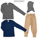 Vorschaubild Babyhose Wolle Seide breite Bündchen