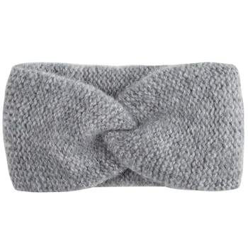 Damen Baby Alpakawolle Stirnband grau