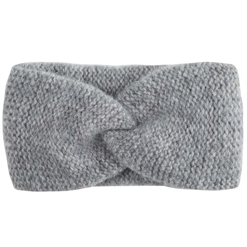 Damen Baby Alpakawolle Stirnband grau