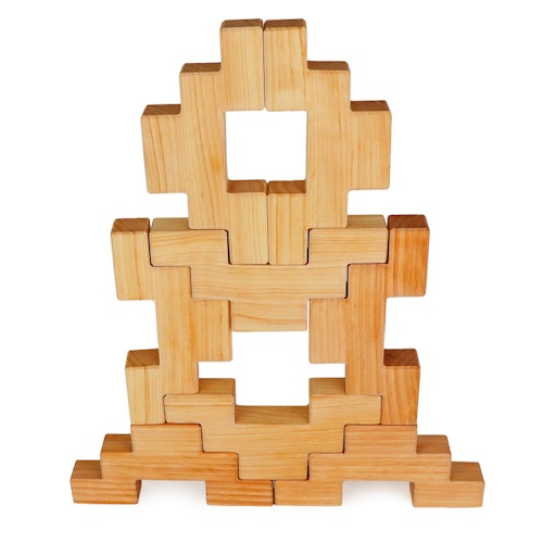 8 Treppenklötze natur Teile lose