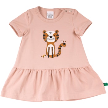 Sommerliches Kleidchen Tiger Stickerei in altrosa