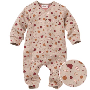 Warmer Wickelstrampler Birnen beige