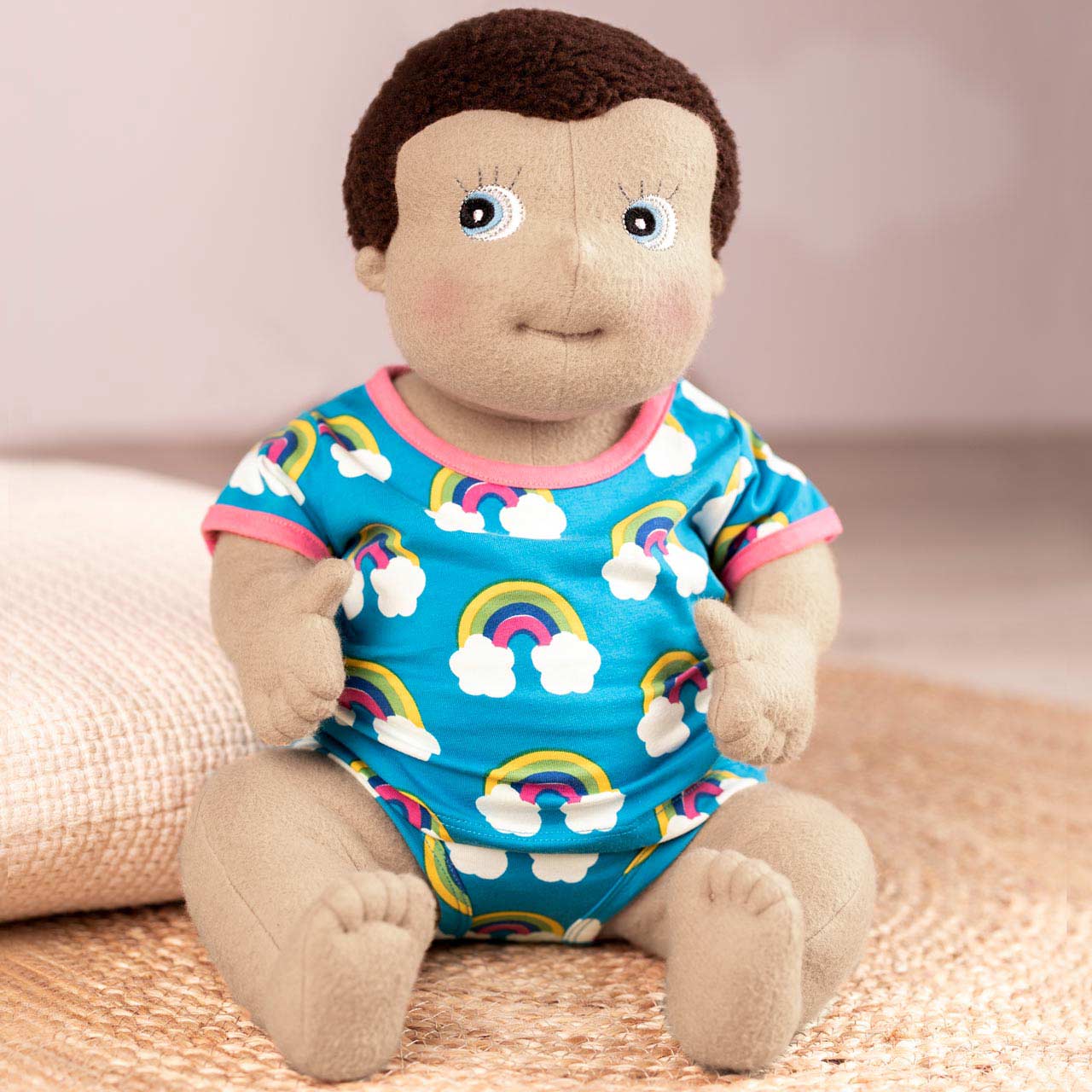 Bio Stoffpuppe Baby Mädchen 45 cm