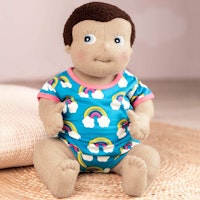 Bio Stoffpuppe Baby Mädchen 45 cm