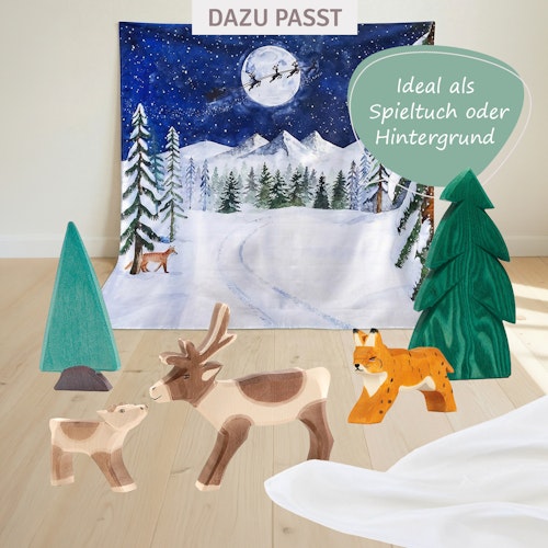 Spieltuch Bio-Baumwolle Weihnachtsnacht 100 x 100 cm