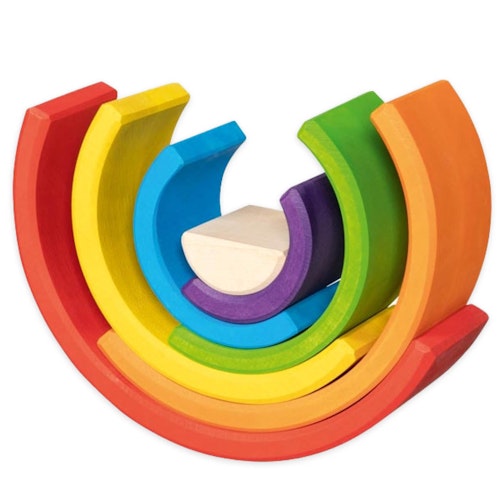 Kleiner Regenbogen Bausteine 7 teilig 19 cm
