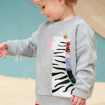 Süßes Einhorn Sweatshirt grau meliert