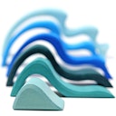 Vorschaubild Große Welle Länge 22 cm blau