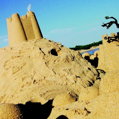 Sandform Burgmauer -blau